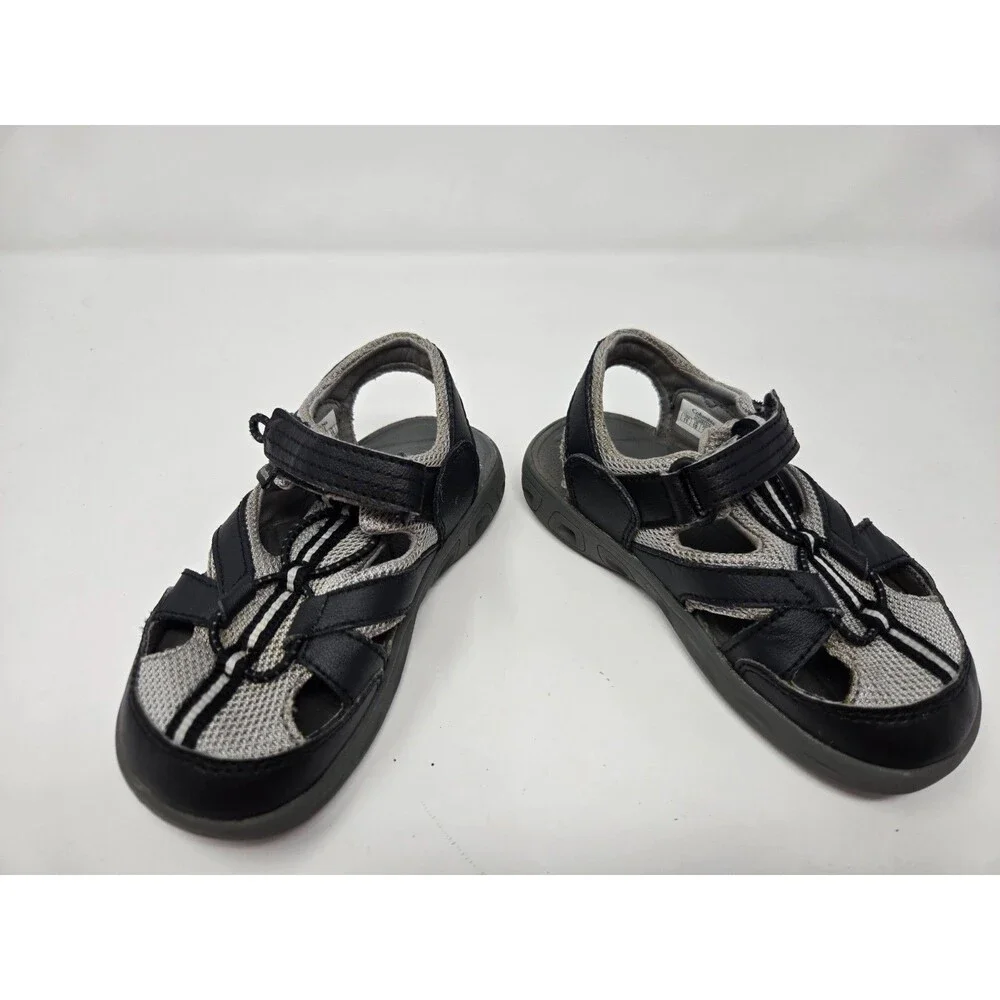 Columbia Toddler Boys Fisherman Sandals Sz 11 Black Gray Outdoor Water Shoes